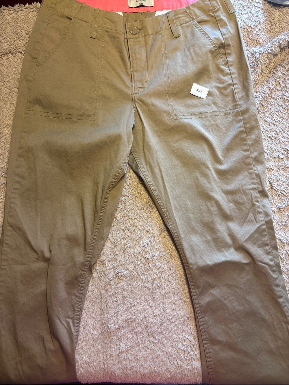 Woman’s khaki bootcut chinos - size 14p